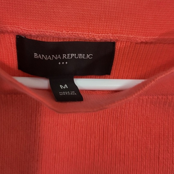 Banana Republic Coral Ribbed Knit Sleeveless Boat Neck Top Medium - Picture 4 of 6